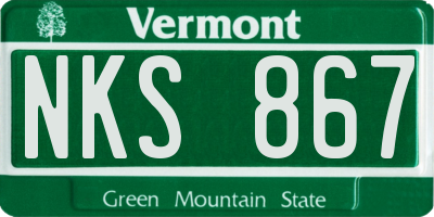 VT license plate NKS867