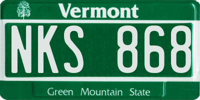 VT license plate NKS868