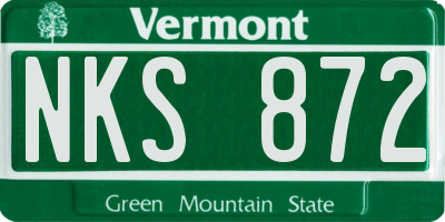 VT license plate NKS872