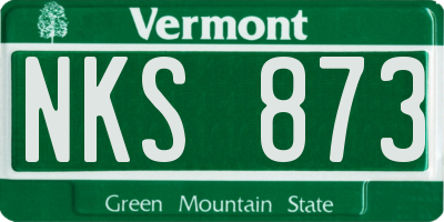 VT license plate NKS873