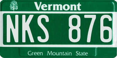 VT license plate NKS876