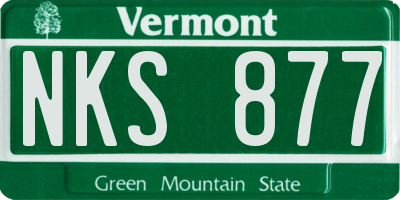 VT license plate NKS877