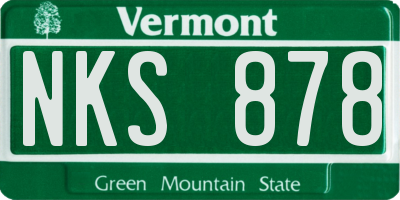 VT license plate NKS878