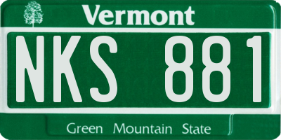 VT license plate NKS881