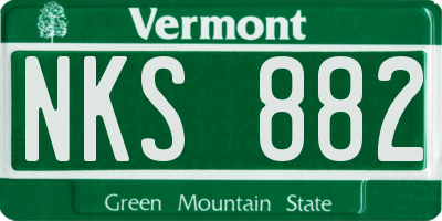 VT license plate NKS882