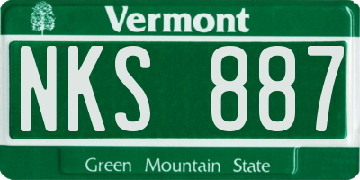 VT license plate NKS887