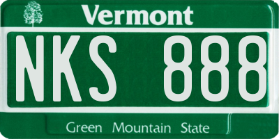 VT license plate NKS888