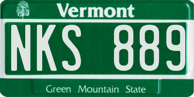 VT license plate NKS889