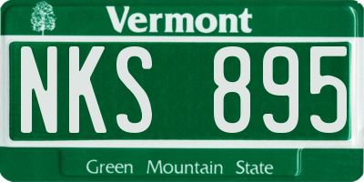 VT license plate NKS895