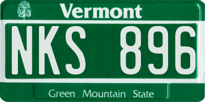 VT license plate NKS896