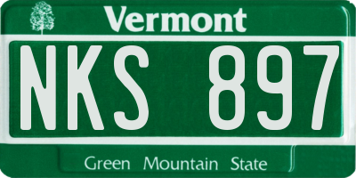 VT license plate NKS897