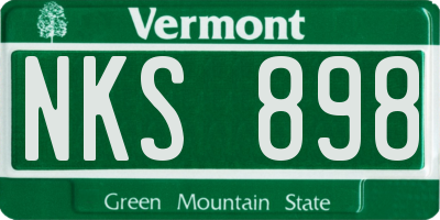 VT license plate NKS898