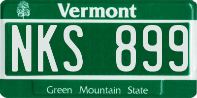 VT license plate NKS899