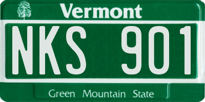 VT license plate NKS901