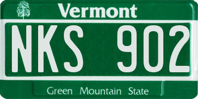 VT license plate NKS902
