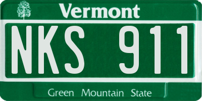 VT license plate NKS911