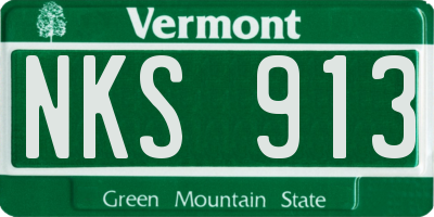 VT license plate NKS913