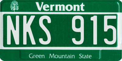 VT license plate NKS915