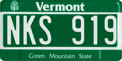 VT license plate NKS919