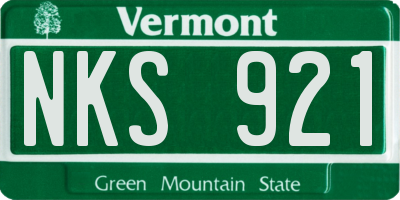 VT license plate NKS921