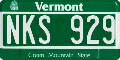 VT license plate NKS929