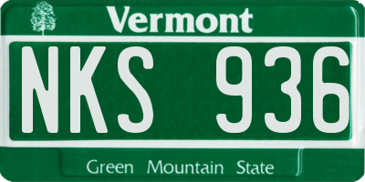 VT license plate NKS936