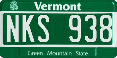 VT license plate NKS938