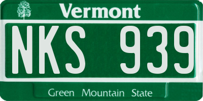 VT license plate NKS939