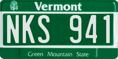 VT license plate NKS941