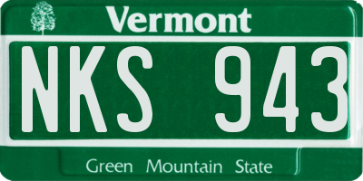 VT license plate NKS943