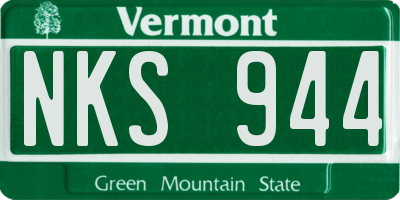 VT license plate NKS944
