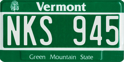 VT license plate NKS945