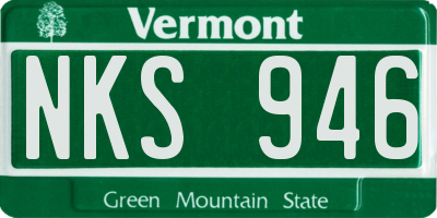 VT license plate NKS946