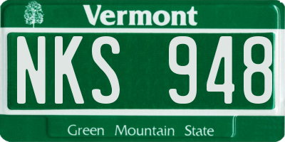 VT license plate NKS948
