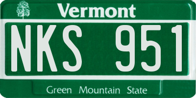 VT license plate NKS951