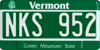 VT license plate NKS952
