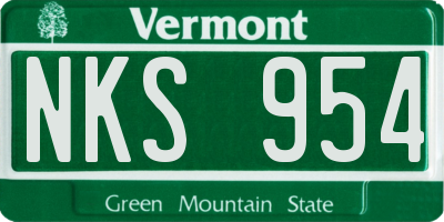 VT license plate NKS954