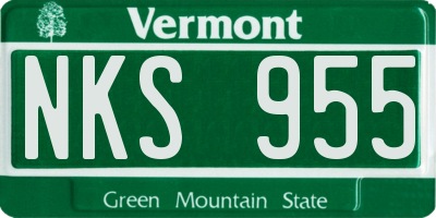 VT license plate NKS955