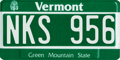 VT license plate NKS956