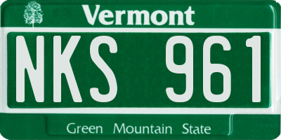 VT license plate NKS961