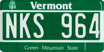 VT license plate NKS964