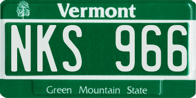 VT license plate NKS966
