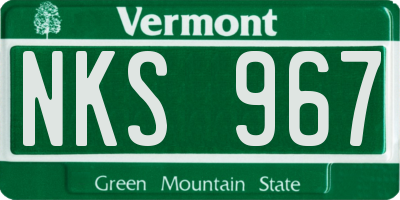 VT license plate NKS967