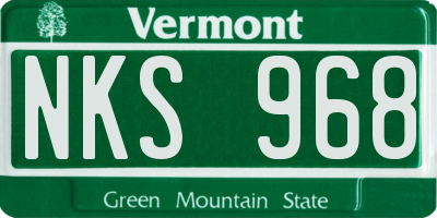 VT license plate NKS968