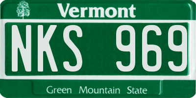 VT license plate NKS969