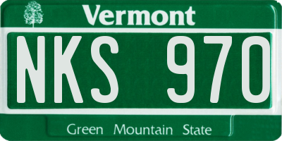 VT license plate NKS970