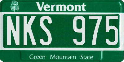VT license plate NKS975