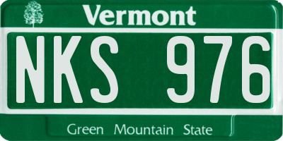 VT license plate NKS976
