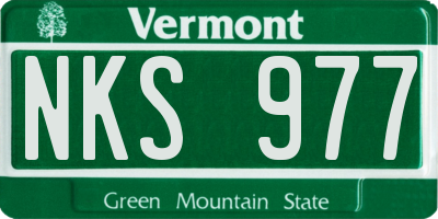 VT license plate NKS977