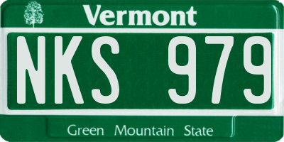 VT license plate NKS979